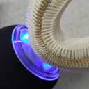 Ultrasonic U-Shaped Toothbrush for Teeth Whitening, Electric Toothbrush for Adults 360-degree Cleaning,3 Brush Heads, Wireless Charging and IPX7 Waterproof Kit for Travel or Home(Black)