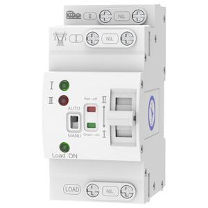 Mini Automatic Transfer Switch 2P 63A 110V,ATS Automatic/Manual DIN Rail Mount Dual Power Transfer Switch for Home Generator, RVPublic/Backup Power Supply