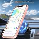 CHAOFEnG Magnetic Compatible with iPhone 16 Pro Case with Stand [Military Grade Drop Tested][Compatible with Magnet] Ring Translucent Slim Hard Back Soft Edge, Pink