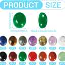 28 Pcs Oval Gemstone Cabochons Flatback Healing Crystal Stone Cabochons 12x10 mm Natural Stone Dome Cabs for Jewelry Making Necklace Bracelet DIY Craft Photo Frame
