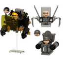 Bentex Toilet Building Set, G-Man Toilet Man Model Toys Ideas Collectible Building Bricks Birthday Gift for Adults Fans(3 PCS)