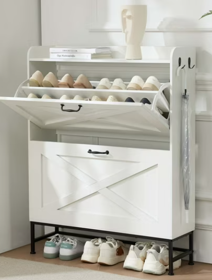Bush Furniture Key West Small 2 Shelf Bookcase in Pure White Oak, Compact Home Organizer, Vertical Storage Solution, Bookshelf for Office or Living Room