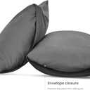 Bioweaves 100% Organic Washed Cotton Percale Weave Pillow Cases Standard Size GOTS Certified Queen Pillow Covers, Envelope Closure  Set of 2, Castle Rock