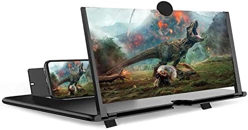 18 Inch Smartphone Screen Magnifier 3D HD Foldable Amplifier Phone Stand with Adjustable Angle Gift for Mom Dad Family Portable Universal Enlarger Movies Gaming Video