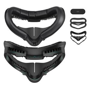 KIWI design Face Cushion Pad Compatible with Quest 2 Accessories (Upgraded Version), Fitness Facial Interface Foam Replacement, with Glasses Spacer and Lens Protector, Air-Circulation Design (Two-piece)