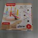 Fisher-Price Wood Pretend Play Toy Cake Set, 14-Piece Wooden Food Decorating & Serving Play for Preschool Kids Ages 3+ Years