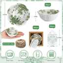Teenyyou 80 Pack Wedding Favors for Guests Small Ceramic Bowls Bulk Gifts Set 3.3 Inch Sage Green Verdure Design Mini Dipping Bowl Sauce Dish with Cards Box for Party Shower Favor Souvenir, 3.35 inches in diameter. 1.38 inches in height