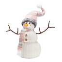 WORLDECO Christmas 2025 Animated Snowman Decorations, Xmas Handmade Plush Ornaments for Indoor, Home and Holiday, Present for Family and Friends