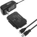 WEme USB 3.0 to SATA/IDE Adapter with Universal 2.5/3.5 Hard Drive Disk Converter for HDD/SSD & IDE HDD Support 6TB and One-Touch Backup Include 12V 2A Power Adapter + USB 3.0 Cable for Laptop