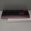 Wireless Keyboard and Mouse Combo, Ergonomic Keyboard with Wrist Rest, 2.4Ghz Wireless Connection, Compatible with PC/Laptop/Windows/Mac for Home and Office Use (Black Burgundy)