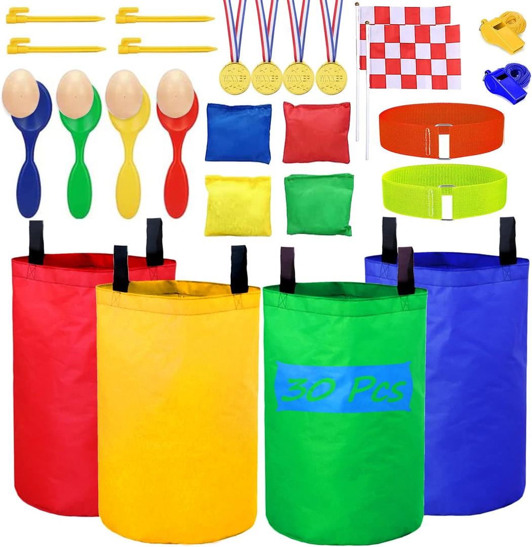Potato Sack Race Bags, Colorful Durable Sack Race Bags Outdoor Lawn Games for Kids & Childrens, No Odors or Messy Fibers, Birthday Party and Outdoor Family Games Set Potato Sack Race Bags, Colorful Durable Sack Race Bags Outdoor Lawn Games for Kids & Childrens, No Odors or Messy Fibers, Birthday Party and Outdoor Family Games Set