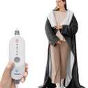 Wearable Heated Blanket with Foot Pocket & Sleeves, Electric Blanket Heated Robe for Women & Men, 5 Heat Settings, 3H Auto-Off, Machine Washable, ETL Certified, Gift-Ready, 50x70 Inches, Grey