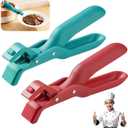 2pcs Hot Plate Grippers, Hot Plate Gripper Lifters Tongs, Multi-Function Anti-Scald Bowl Clip, Silicone Non-slip Hot Dish Plate Holder, Kitchen Utensil for Bowls, Pans, Dishes