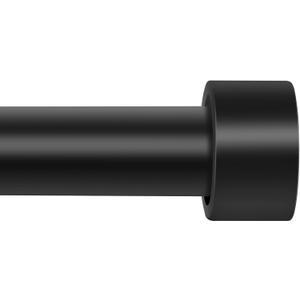 Extra Long Curtain Rods for Windows 120" to 240", 1 Inch Matte Black Drapery Rod For Bedroom Living Room Divider Adjustable Heavy Duty Outdoor Curtain Rod for Patio Cap Finials