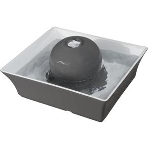 PetSafe Drinkwell Ceramic Pet Water Fountain - Quiet Automatic 70oz Dispenser for Cats & Dogs with Filters - Dishwasher Safe Square Design