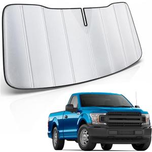 MAIKER OFF ROAD Windshield Sunshade Compatible with Ford F150 2015-2020 | Custom Size,Foldable Front Windshield Sun Visor, Window Sunshade Cover, UV Heat Blocker,Easy To Use, Car Accessories