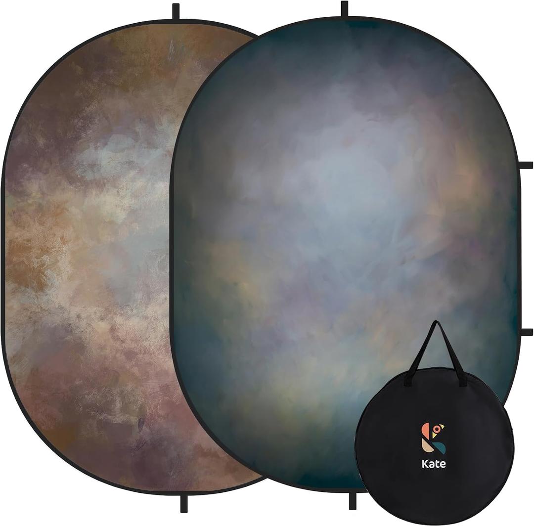 Kate Collapsible Backdrop Pop up Photo Backdrops Foldable Background Portable for Headshot,Portrait Photography,Video,5x6.5ft,Abstract Master Texture