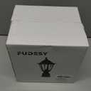 FUDESY Dusk to Dawn Sensor Outdoor Post Light, Waterproof Pole Lantern with Pier Mount Base, Exterior Plastic Lamp Light Fixture, for Garden, Patio, Pathway, Black, Bulb Included