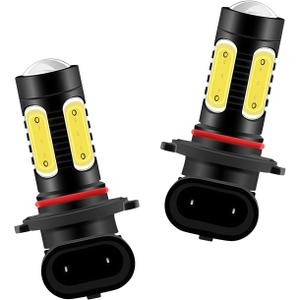 2 PCS Car 9005 LED Bulbs, 6000K High-brightness COB Lamp Beads, Waterproof Replacement Front Fog Lamps with Effective Heat Dissipation Plug and Play, Universal for Cars (Ice Blue)