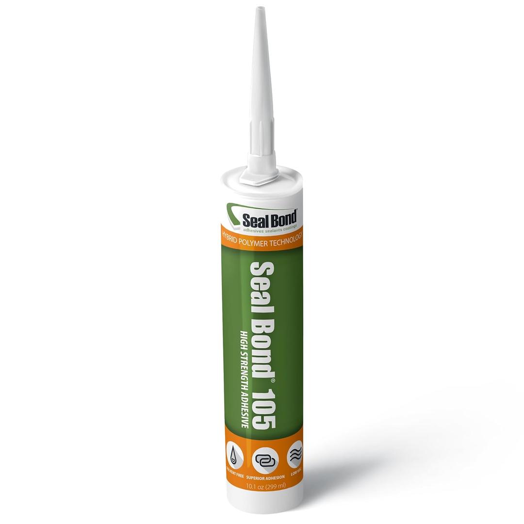 105 Adhesive Sealant  Marine/Industrial Grade, High Strength, UV Resistant, Flexible, Non-Flammable, Waterproof  Superior to Silicone  10.1 oz  White