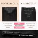 GOO GOO Clip in Hair Extensions Real Human Hair, Remy Human Hair Extensions Clip ins for Women, Natural Human Hair, 12inch 85g 7Pcs, #1B Natural Black