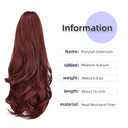 ponytail extension,16" claw clip hair extensions ponytail short curly hair ponytail Extension Natural Looking Synthetic Hairpiece for Women Auburn