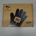 MAD SHARK Silicone Oven Mitts Heat Resistant 450F,Waterproof & Non-Slip Oven Gloves with Fingers,Cotton Lined Silicone Oven Gloves Kitchen Mitts for Baking Cooking Barbecue,Women,Oven (GREY1)