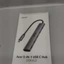 Acer 5 in 1 USB C Hub with 4K HDMI, 100W Power Delivery, 3 USB A Data Ports, USB C to HDMI Multiport Adapter for Laptop, PC, Tablet, MacBook Air, iPad Air, iMac, iPhone 15/16 Pro/Pro Max