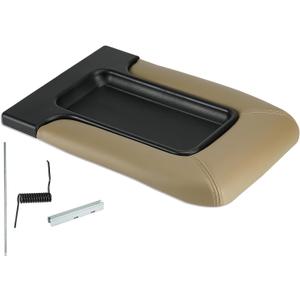 Beige Center Console Lid Cover Armrest Box Cover Fits for 2001-2006 GMC Yukon XL, GMC Sierra, Chevy Tahoe Suburban Silverado, 2002-2006 Chevy Avalanche -19127364 19127366 19127365
