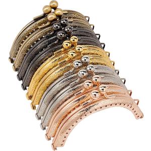 PH PandaHall 10pcs Metal Purse Frame 5 Color 8.5cm/3.3" Retro Arch Metal Purse Coin Bag DIY Craft Frame Kiss Clasp Lock for Bag Sewing Craft Tailor Sewer