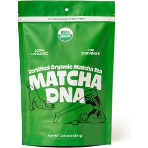 MatchaDNA Organic Culinary Matcha Green Tea Powder 16 oz (16 Ounce Bag)