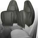 Driver and Passenger Side Bottom Lower and Top Lean Back Leather Seat Covers, Artificial Leather Bottom Replacement Seat Cover Compatible with Chevy Savana Express 1500 2500 3500 2003-2014
