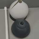 Clorox Toilet Plunger with Hideaway Holder Caddy Heavy-Duty Compact Design with Non-Skid Rubber Base for Bathroom Convenient Storage Toilet Unclogger, 6.5x19.5-Inch, White