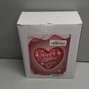 Kofero Valentines Inflatables Outdoor Decorations 5FT Long Love Heart Red Sweet Romantic Cute Blow up Yard Decoration LED Lights for Indoor Wedding Holiday Party Garden Lawn Décor