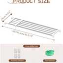 Hershii Tension Shelf Expandable Rod Closet System Heavy Duty Clothes Hanger Adjustable DIY Garage Bathroom Kitchen Storage Organizer Shoe Rack, Plant Stand, Bookshelf