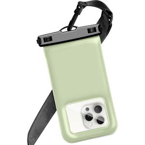 Floatable Soap Bubble Waterproof Phone Pouch Case with Crossbody Lanyard for iPhone 17 series 16 Pro Max/15 Pro/14/13, IP68 Cellphone Dry Bag Beach Cruise Ship Essential, 1 Pack-Mint Green-7