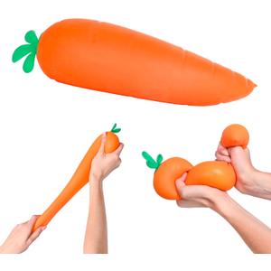 Toymendous Squishy Carrot Jumbo 11.5 Inch Squishy Vegetable | Giant Stress Relief Toy | Fidget Sensory Food Fun for Kids, Teens & Adults