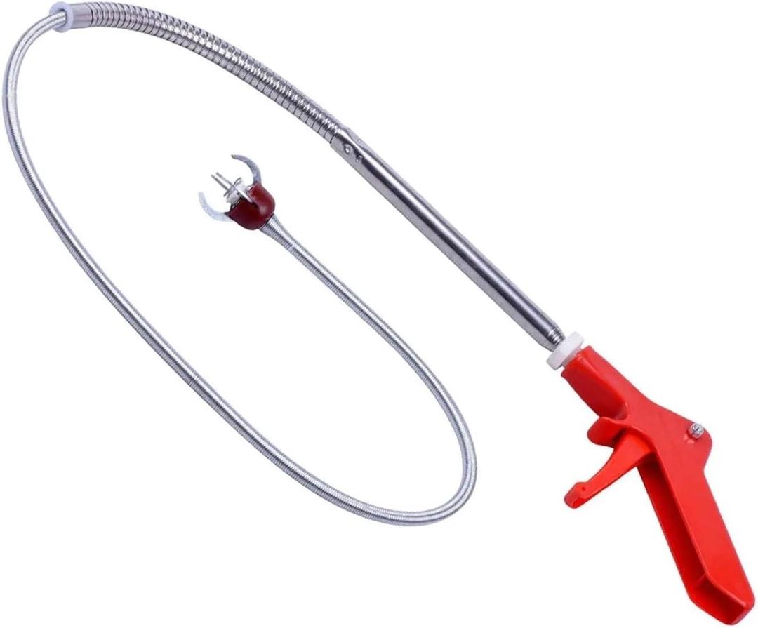 XYCYREWU Compatible for Toilet Auger Grabber Tool Clog Remover for Kitchen(1.3M)