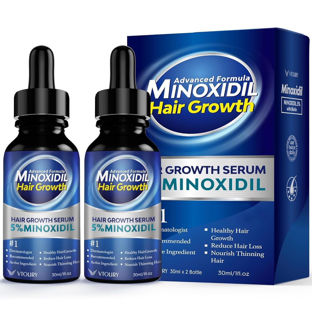 2-Pack Minoxidil for Men and Women Hair Growth- Monoxide for Women Hair Growth, Monoxide for Men Hair, Beard Growth Oil