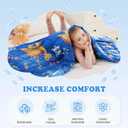 Weighted Blanket - 7 lbs Blue Dinosaur Heavy Blanket - Small Size Breathable Lap Blanket(41"x60", 7 lbs)