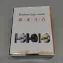 DGYB Large Suction Cup Hooks - Set of 2 Brushed Nickel Towel Hooks for Bathrooms - Stainless Steel Suction Shower Hooks - 15 Lb Removable Wall Hooks for Hanging Heavy Duty