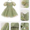 ODASDO Toddler Girls Party Dress Butterfly Birthday Outfit Rainbow Tulle Tutu Princess Dresses with Bowknot Headband
