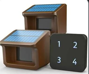 Driveway Alarms- 1/2Mile Solar Driveway Alarm System- Up to 70FT Wide Sensor Range- Fully Weatherproof Outdoor Motion Sensor&Detector DIY Security Alert System-1 Receiver and 2 Sensors KIT