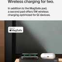 Belkin 2-in-1 Wireless Charging Pad with MagSafe 15W, Fast Charging iPhone Charger - Wireless Charging Station for iPhone 17, 16, 15, and 14 Series, AirPods, and Other MagSafe Enabled Devices - Black