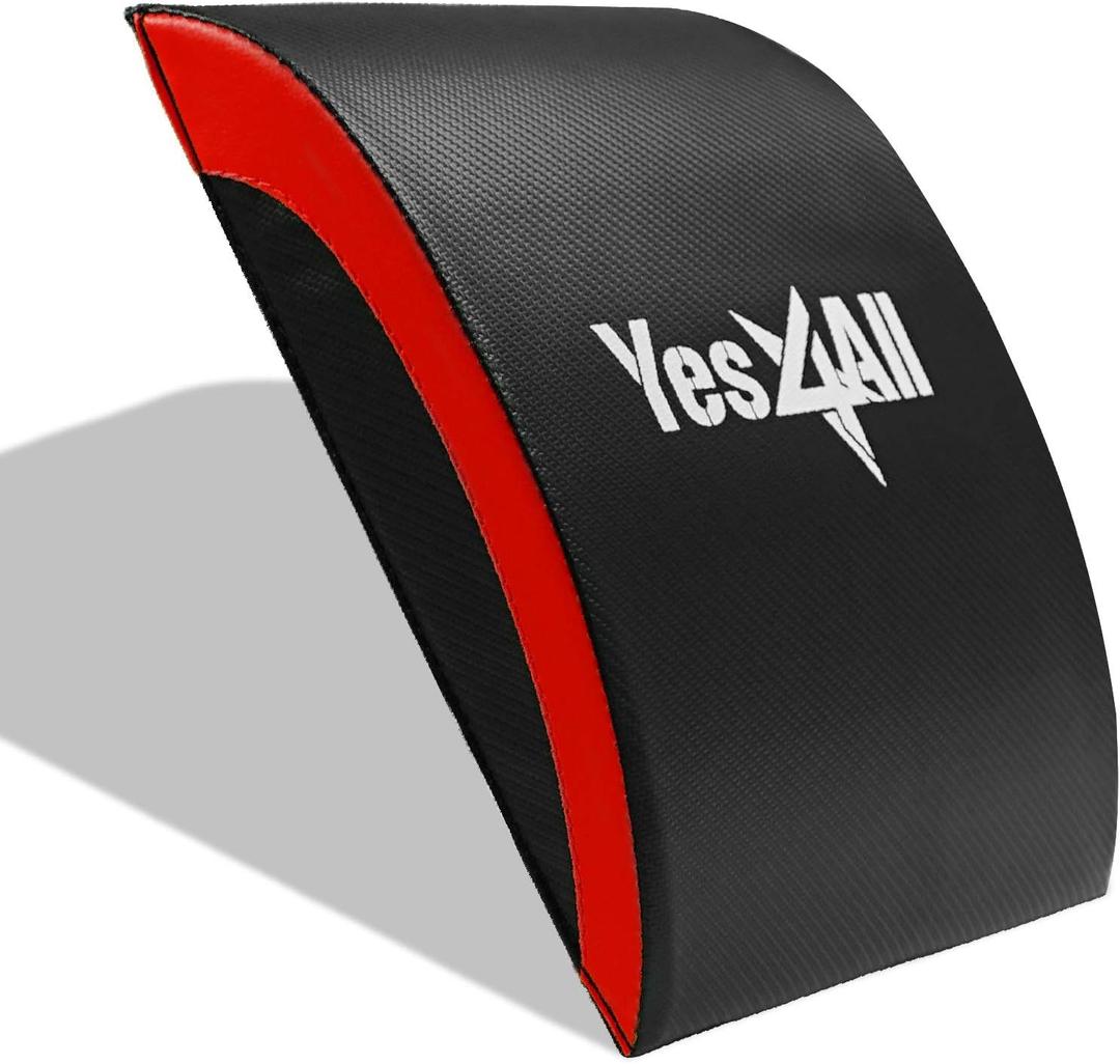 Yes4All Abdominal Exercise Pads, Foldable Ab Workout Equipment for Home Gym Core Training & Back Stretching, Sit Up Mat for Floor Exercises (C2. Red)