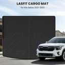 LASFIT Cargo Mat for Kia Seltos 2026 2025 2024 2023 2022 2021 | (Only Fit with Cargo Floor in the Lower Position) All Weather TPE Custom Fit Cargo Trunk Mat Accessories, Black