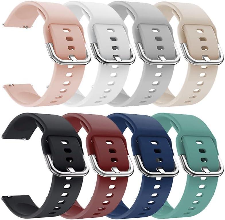 VeryFit Watch Bands, For VeryFit IDW13 IDW19 IDW16 IDW26 IDW28 Soft Silicone Smart Watch Bands Adjustable Straps Quick Release Replacement Wristbands (8-PACK,Not Fit for DR03 DR05 DR06)