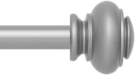 Standard Decorative Curtain Rods for window 30 to 55,3/4 inch Adjustable Curtain Rods，Heavy Duty Drapery Rods，Silver