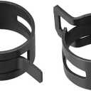 uxcell Steel Band Clamp 20mm Inner Dia Fit 21-22.5mm OD Hose Spring Band Type Action Fuel Line Silicone Tube Clip Clamp Black 20Pcs