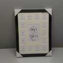 School Year Picture Frame Pre K-12 Collage Photo 15 Opening White Mat Black Solid Wood Frames for Wall Hanging and Table Top Display Kindergarten to 12th Grade High School Graduation.